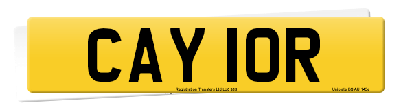 Registration number CAY 10R